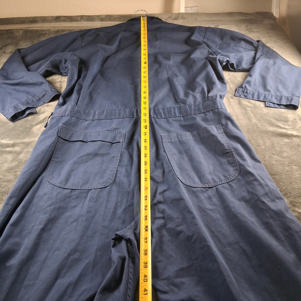 American Apparel Utility Coveralls Mens 52R Navy Blue Military Issue Workwear - Picture 7 of 9